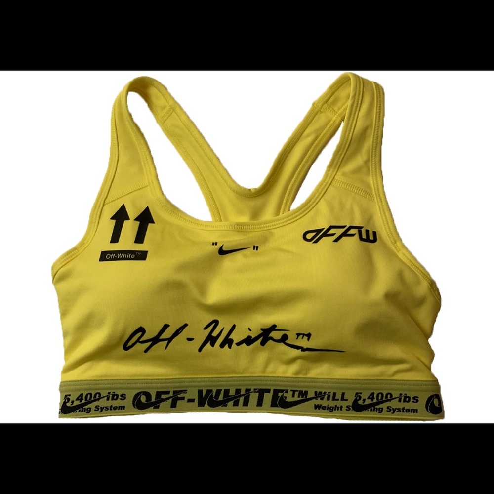 Off-White Yellow Sports Bra
